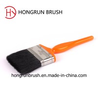 Black Hair Brush with Nature Wooden Handle and Filament for Paint